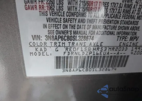 2025 Nissan Kicks Sv Intelligent Awd z USA, uszkodzony, nr VIN 3N8AP6CB0SL328674